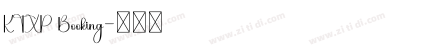 KTXP Booking字体转换